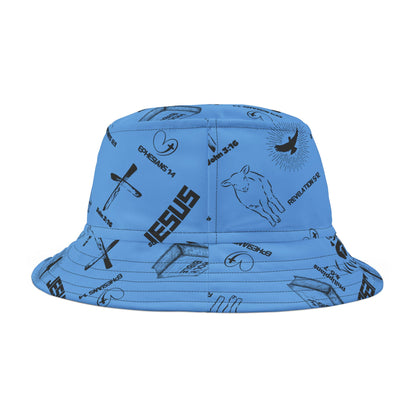 Blue Trinity Bucket Hat (AOP)