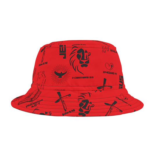 Red Trinity Bucket Hat (AOP)