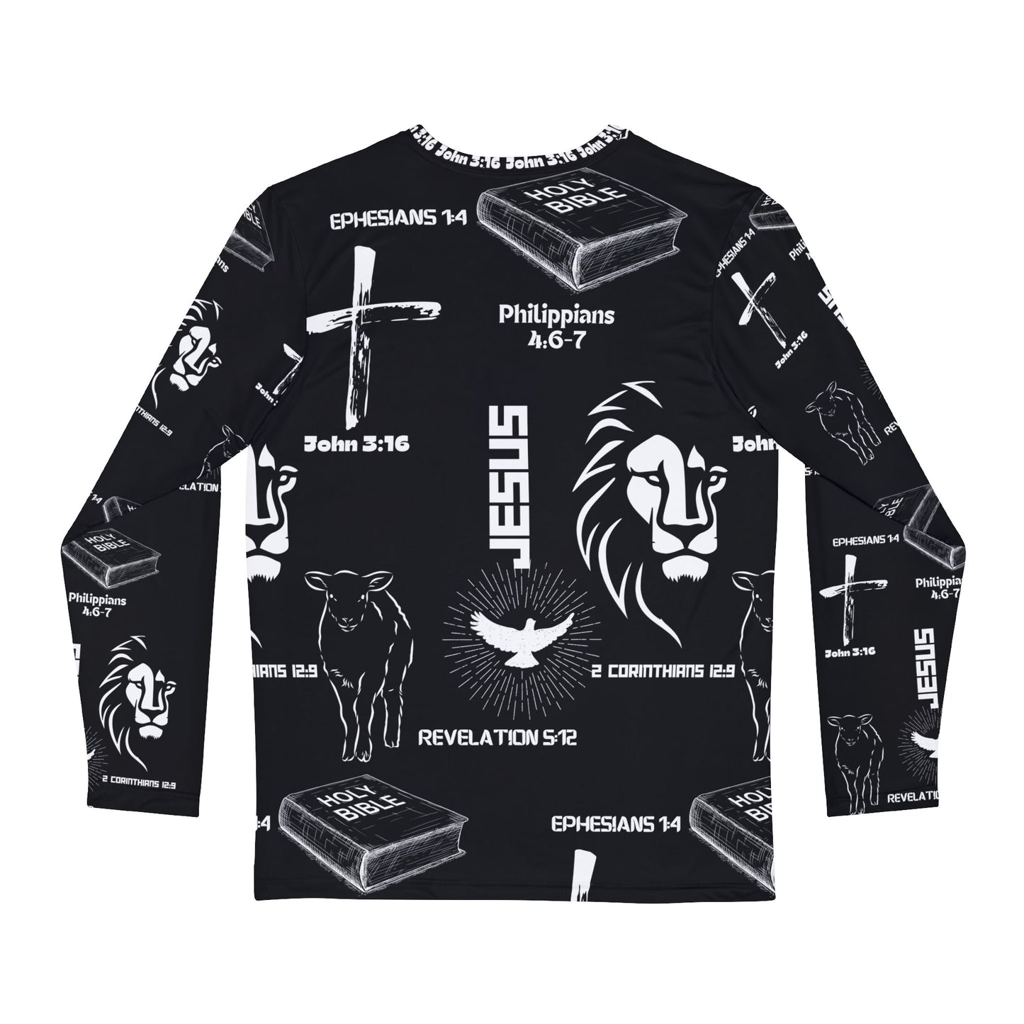 Black Scripture Long Sleeve Shirt