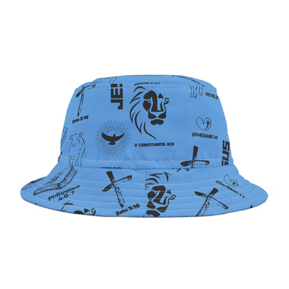 Blue Trinity Bucket Hat (AOP)