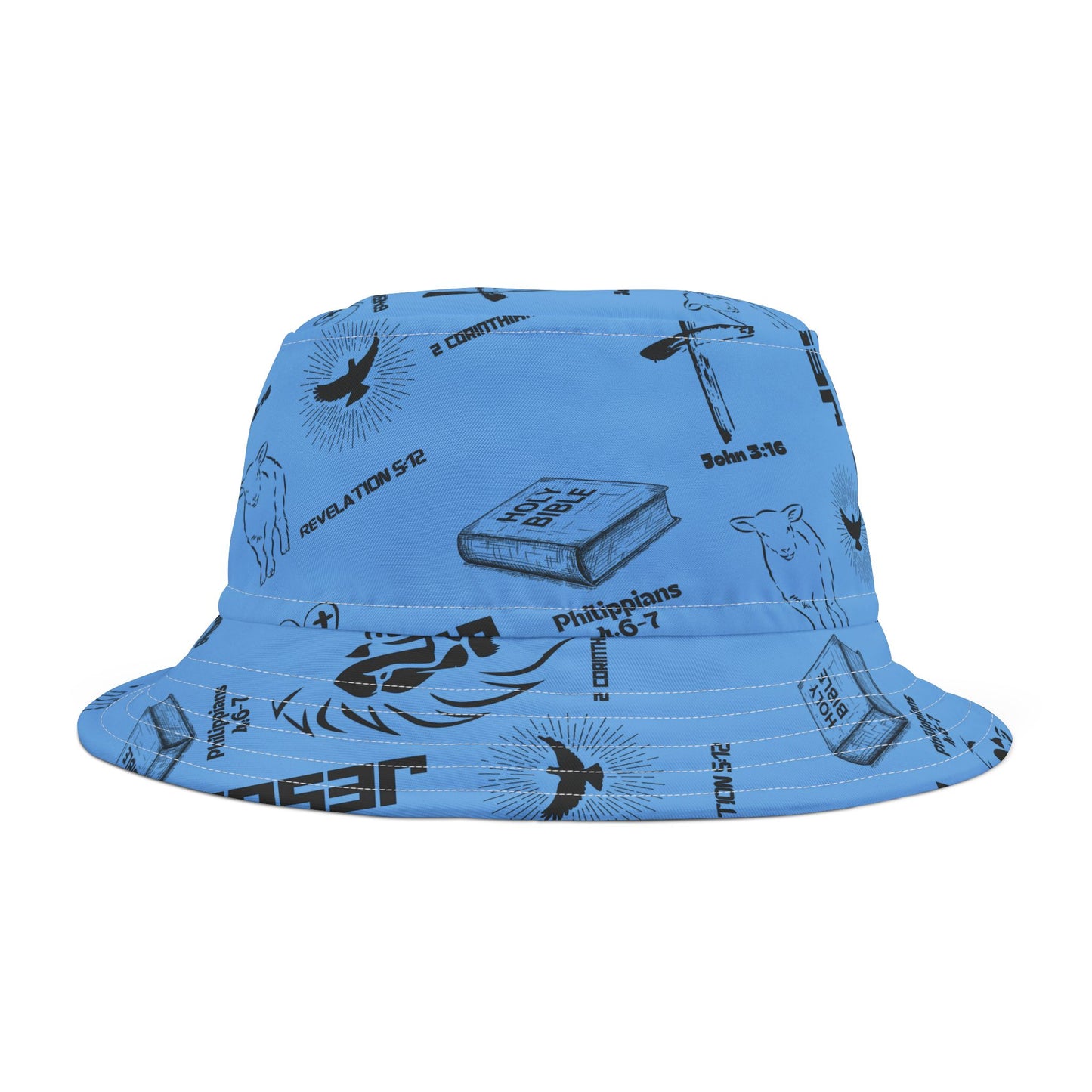 Blue Trinity Bucket Hat (AOP)