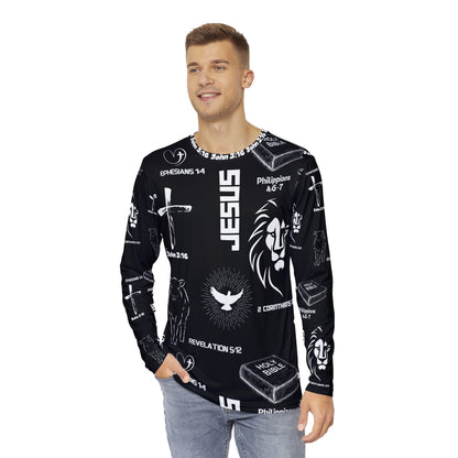 Black Scripture Long Sleeve Shirt