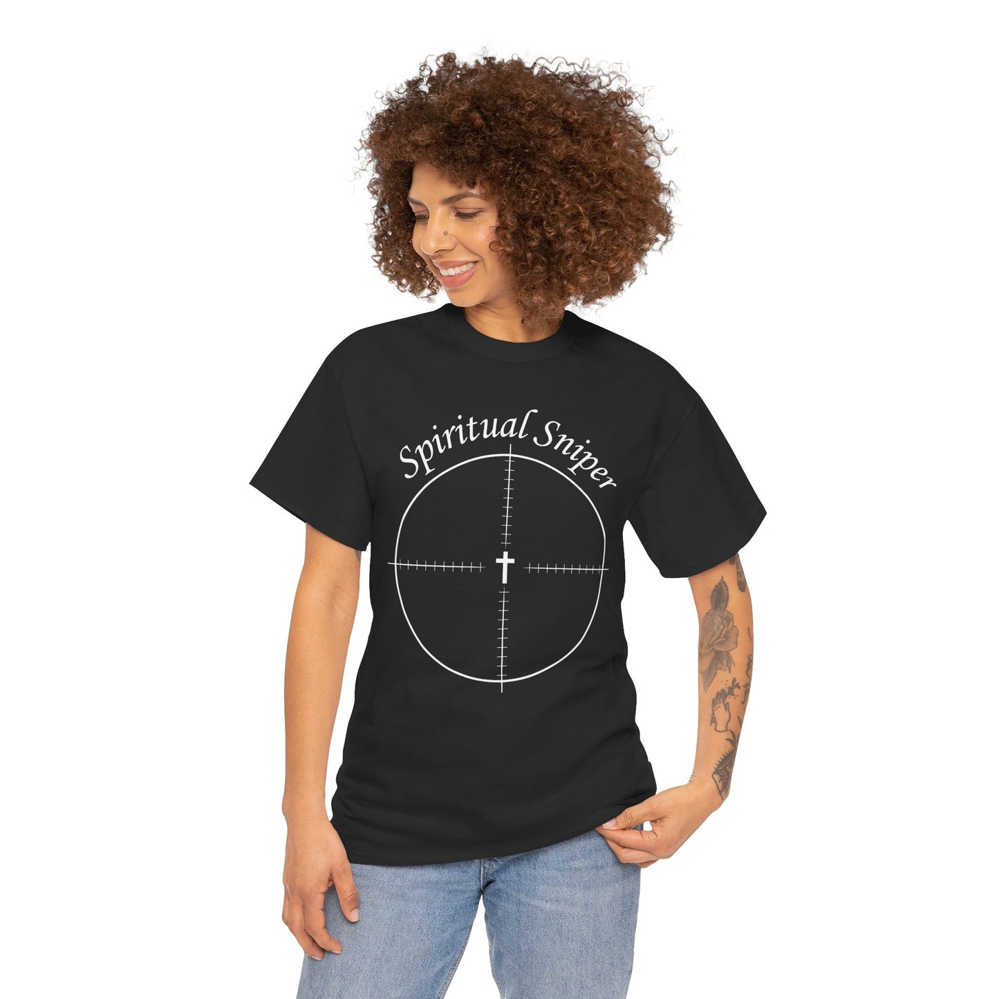 Women's Double Sided Spiritual Sniper Tee