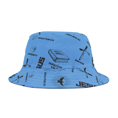 Blue Trinity Bucket Hat (AOP)